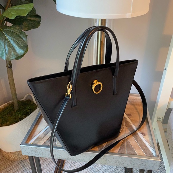 CARTIER VINTAGE BLACK STRUCTURED BAG * HOST PICK - Picture 2 of 16
